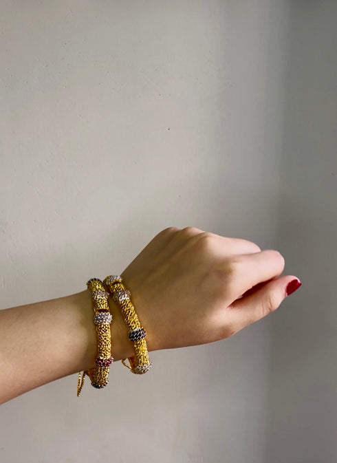 Zarina Openable Gem Bangles